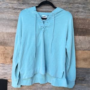 Sundry Lace-up Sweatshirt Hoodie